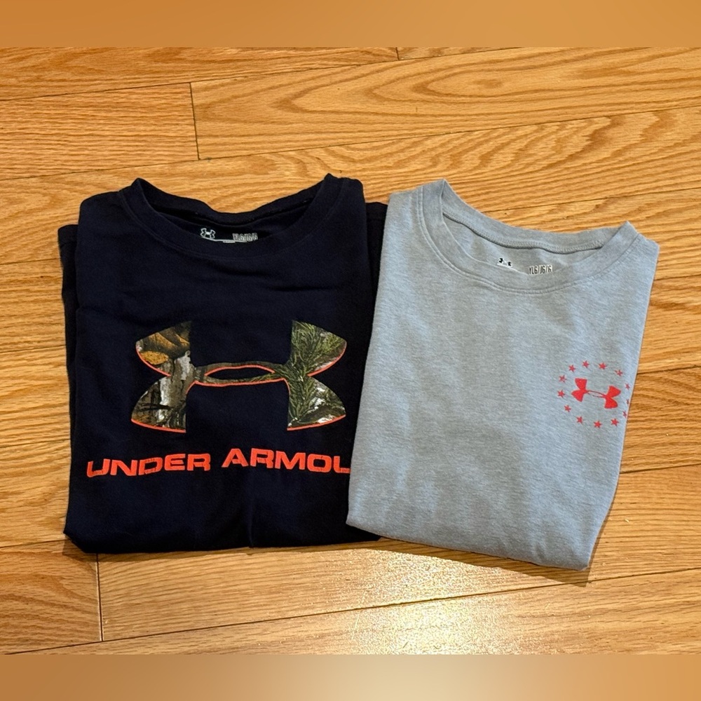 Under Armour camouflage and patriotic heat gear T-shirts YL - Picture 1 of 9